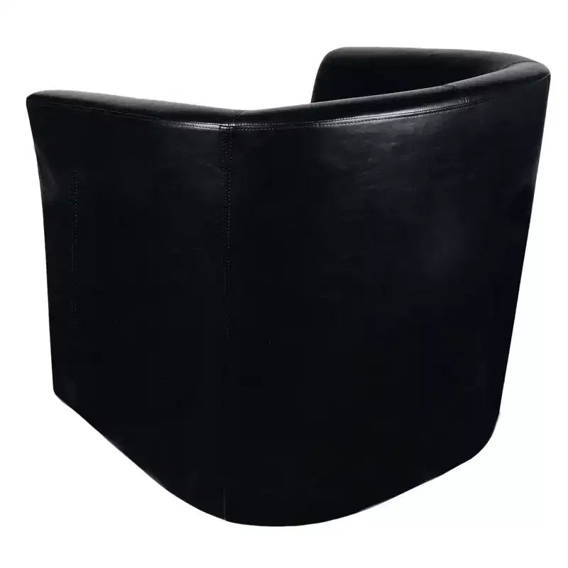 Fauteuil Club Pivotant Contemporain Rembourré en Faux Cuir