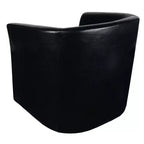 Fauteuil Club Pivotant Contemporain Rembourré en Faux Cuir