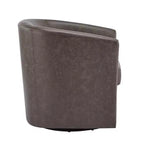Fauteuil Club Pivotant Contemporain Rembourré en Faux Cuir