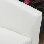 Fauteuil Club Pivotant Contemporain Rembourré en Faux Cuir