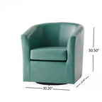 Fauteuil Club Pivotant Contemporain Rembourré en Faux Cuir