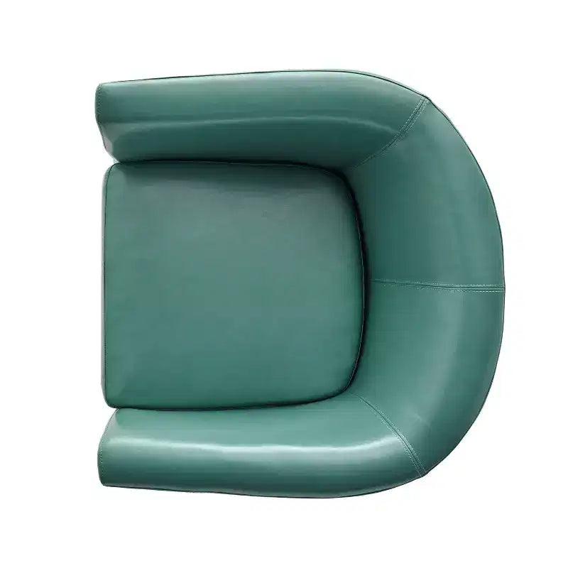 Fauteuil Club Pivotant Contemporain Rembourré en Faux Cuir