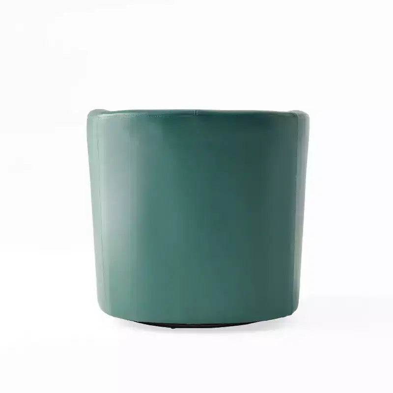 Fauteuil Club Pivotant Contemporain Rembourré en Faux Cuir