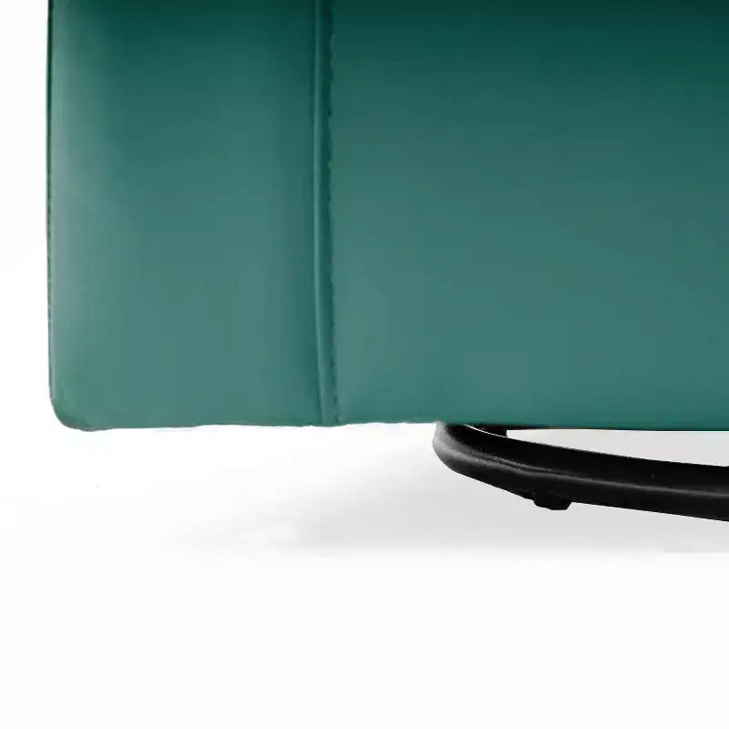 Fauteuil Club Pivotant Contemporain Rembourré en Faux Cuir