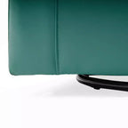 Fauteuil Club Pivotant Contemporain Rembourré en Faux Cuir