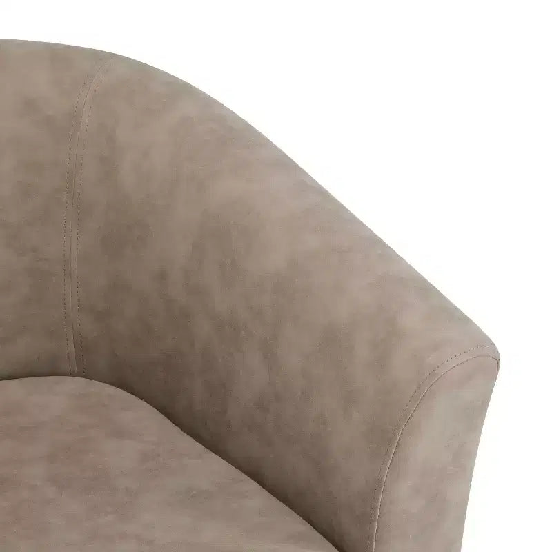 Fauteuil Club Pivotant Contemporain Rembourré en Faux Cuir