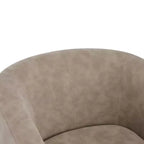 Fauteuil Club Pivotant Contemporain Rembourré en Faux Cuir