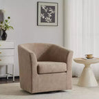Christopher Knight Home Jackson Contemporary Faux Leather Upholstered Swivel Club Chair