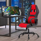 Chaise de jeu Chaise de bureau avec support lombaire Hauteur réglable Chaise de direction en cuir PU pour femmes hommes adultes