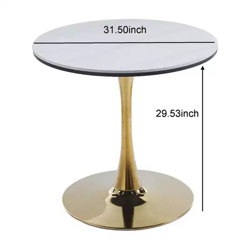 Table à manger avec plateau en marbre, construction en MDF, pour cuisine ou bureau de direction