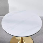 Table à manger avec plateau en marbre, construction en MDF, pour cuisine ou bureau de direction