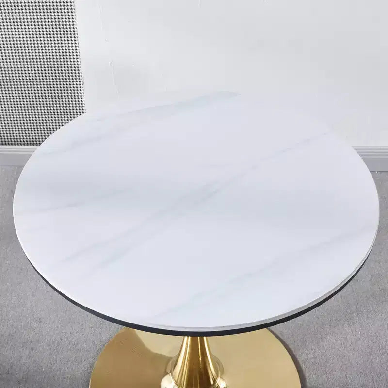 Table à manger avec plateau en marbre, construction en MDF, pour cuisine ou bureau de direction