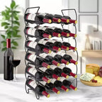 Casier à vin empilable 6 niveaux style classique - Parfait pour bar, cave à vin, sous-sol, placard, garde-manger, etc. - Contenance 24 bouteilles