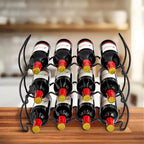Casier à vin empilable 6 niveaux style classique - Parfait pour bar, cave à vin, sous-sol, placard, garde-manger, etc. - Contenance 24 bouteilles