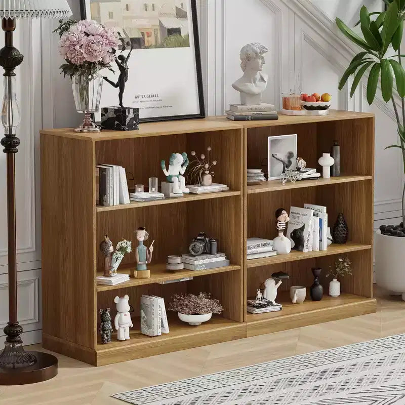 Meuble d'appoint en bois 36x31x16 avec étagère réglable sans porte Naturel