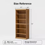 Meuble d'appoint en bois 36x31x16 avec étagère réglable sans porte Naturel