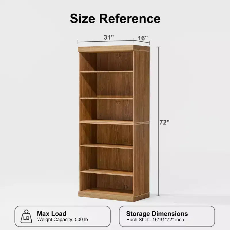 Meuble d'appoint en bois 36x31x16 avec étagère réglable sans porte Naturel