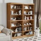 Meuble d'appoint en bois 36x31x16 avec étagère réglable sans porte Naturel