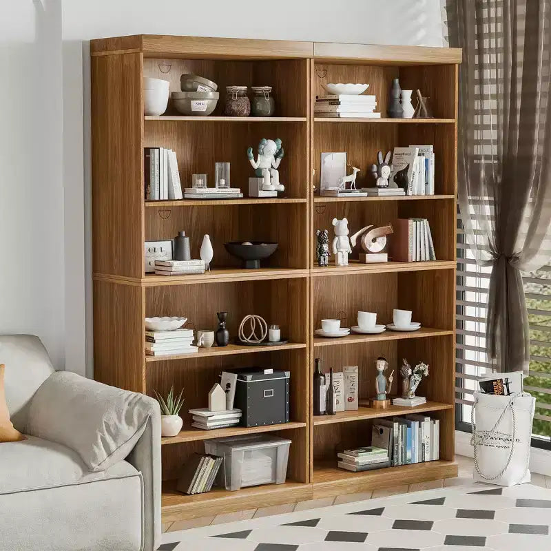 Meuble d'appoint en bois 36x31x16 avec étagère réglable sans porte Naturel