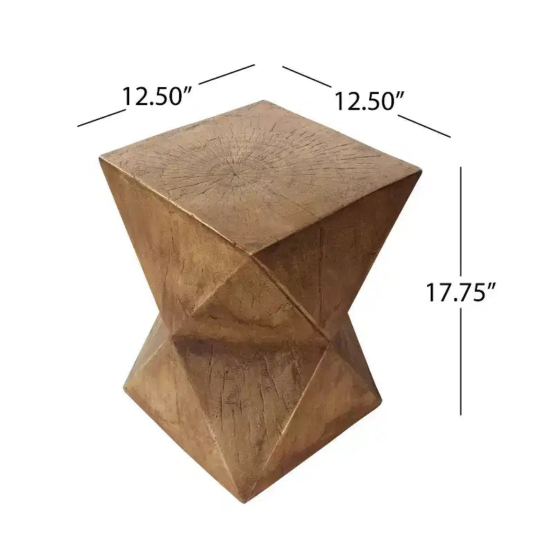 Table d'appoint en béton léger peinte à la main