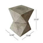 Table d'appoint en béton léger peinte à la main
