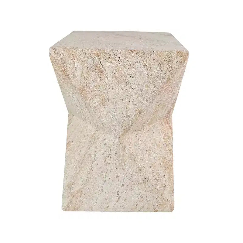 Table d'appoint en béton léger peinte à la main