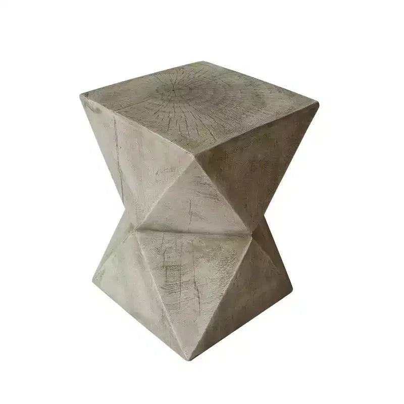 Table d'appoint en béton léger peinte à la main