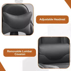 Chaise de bureau gamer avec fonction de massage, support lombaire en cuir PU pour adulte