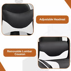 Chaise de bureau gamer avec fonction de massage, support lombaire en cuir PU pour adulte