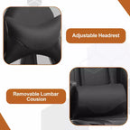 Chaise de bureau gamer avec fonction de massage, support lombaire en cuir PU pour adulte