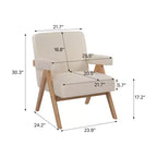 Chaise en bois rembourrée avec accoudoirs