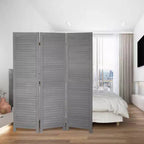 Séparateur de pièce en bois 3/4/6 panneaux 1,75 m, grand paravent, écran de séparation avec persiennes réglables, paravent polyvalent et élégant
