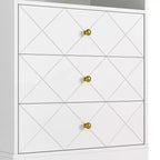 Commode avec tiroirs et étagères flottantes, commode à 3 tiroirs avec rangement ouvert et finition peinte, pour chambre, placard, couloir
