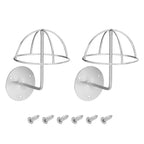 Unique Bargains Stainless Steel Anti-Rust Non-Slip Hat Wig Display Stand Rack 2 Pcs