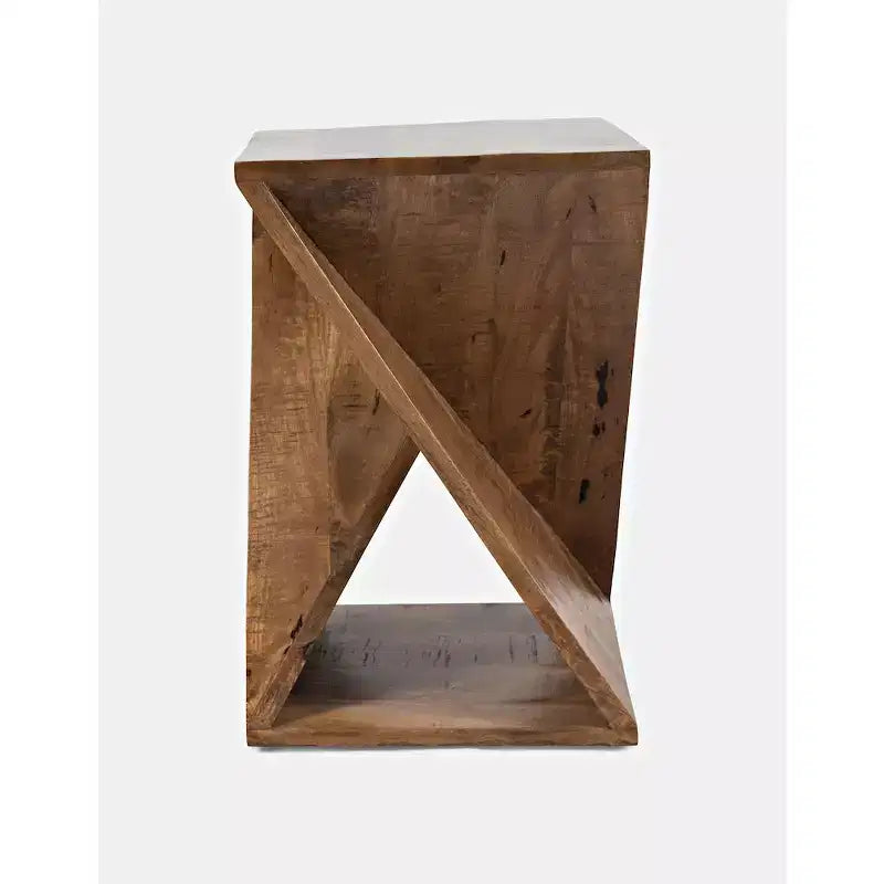Jofran, Global Archive Solid Mango Hardwood Modern Angled Jasper Table - Gold