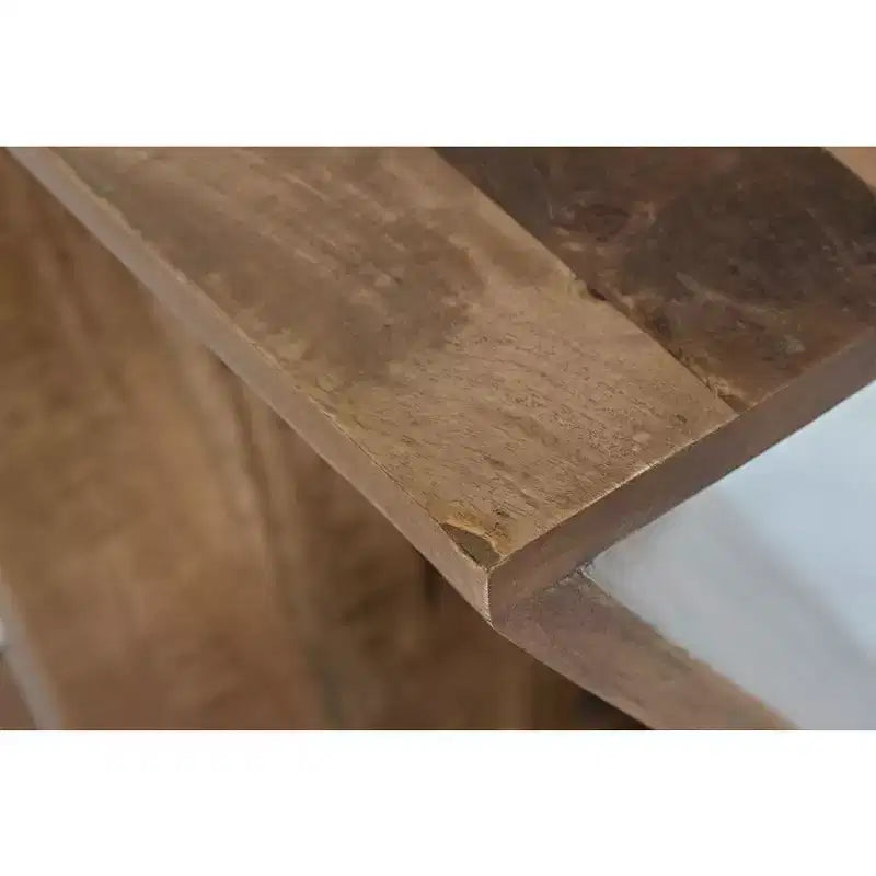 Table moderne inclinée en bois de manguier massif – Doré