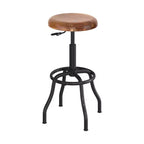 Seville Classics Acacia Wood Top Pneumatic Adjustable Work Stool
