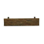 Banc de salle à manger moderne de style X avec assise en bois, 72x15x18 pouces, Espresso