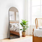 Miroir pleine longueur en bois massif 71x31 Miroir sur pied noir