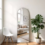 Miroir pleine longueur en bois massif 71x31 Miroir sur pied noir