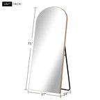 Miroir pleine longueur en bois massif 71x31 Miroir sur pied noir