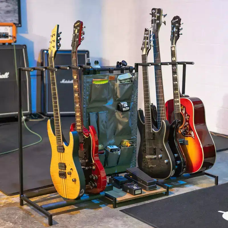 Support de guitare à 10 emplacements | Gris