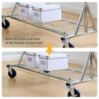 Portant à Vêtements Roulant Robuste de 68 600 lb, Penderie Commerciale Pliable en Fer (Cintres Portables pour Chambre)
