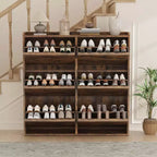 Meuble à chaussures avec 6 tiroirs à abattant, meuble de rangement pour chaussures en bois avec étagère réglable, rangement à chaussures pour l'entrée, le couloir, le salon