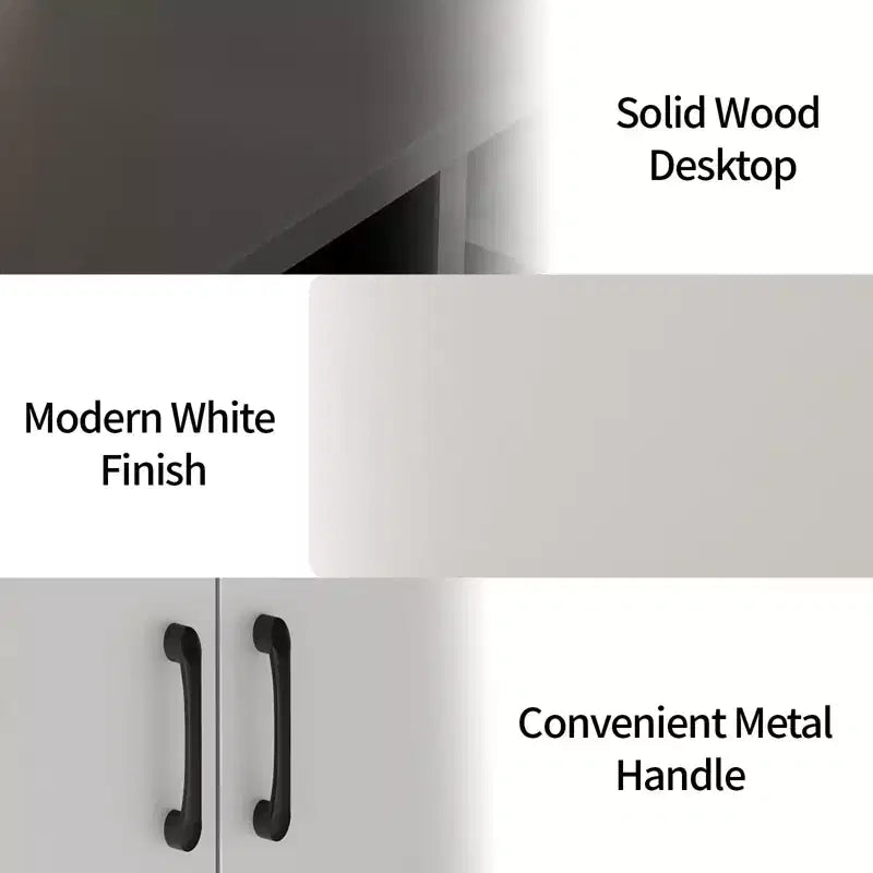 Buffet de 119,4 cm – Étagères réglables, Armoire en bois avec 3 tiroirs – Table de buffet moderne pour bar à café pour salon, entrée
