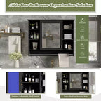 Armoire de toilette murale de 36 po avec porte miroir et porte-serviettes