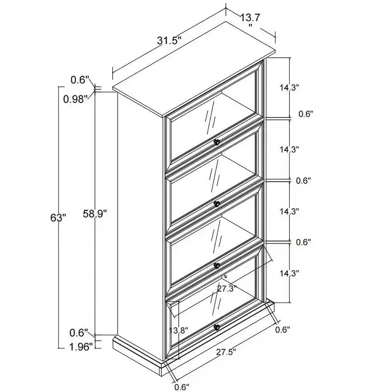 Vitrine en verre à 4 niveaux de 160 cm, meuble de collection en MDF blanc et verre trempé (portes relevables pour objets de collection/jouets/livres)