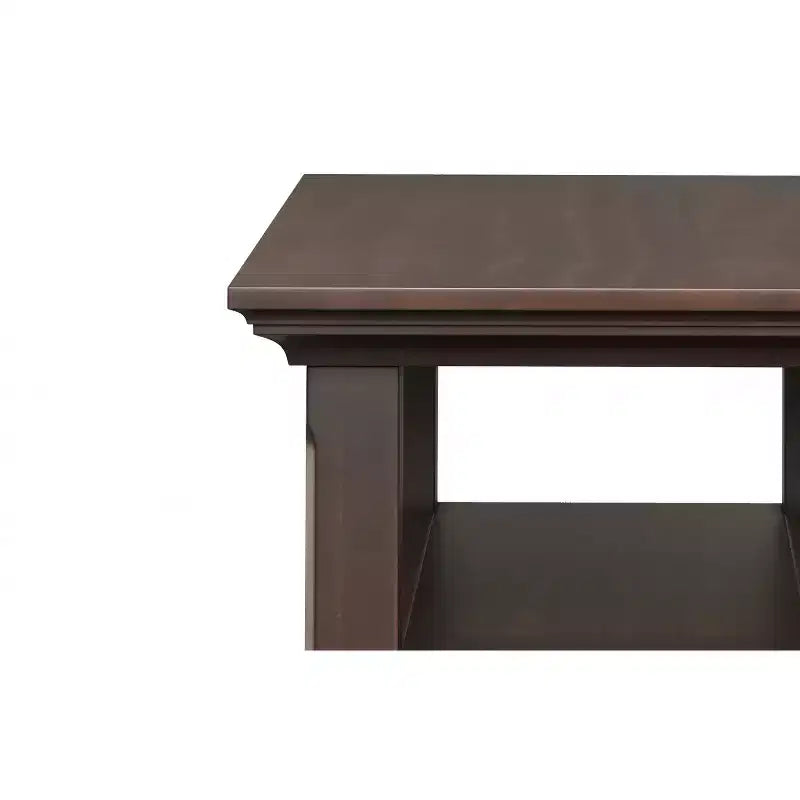 Table d'appoint étroite de style transitionnel en bois massif de 14 pouces de large avec tiroir