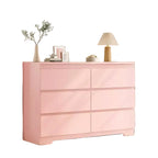 6-Drawer Dresser, Simply Modern Chest of Drawers for Bedroom, Pink