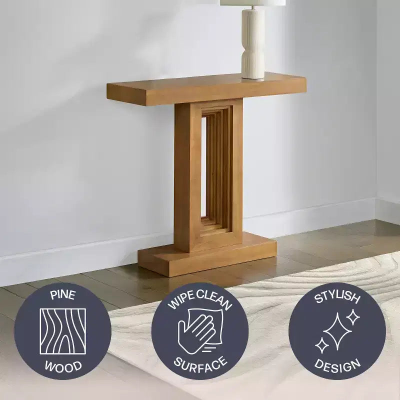 Console d'entrée en bois massif (36 pouces)